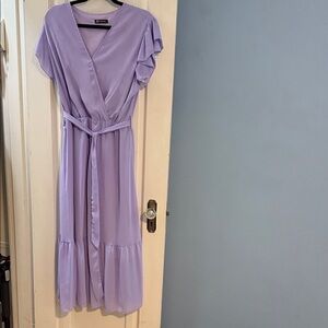 Chic Lavender Midi Dress